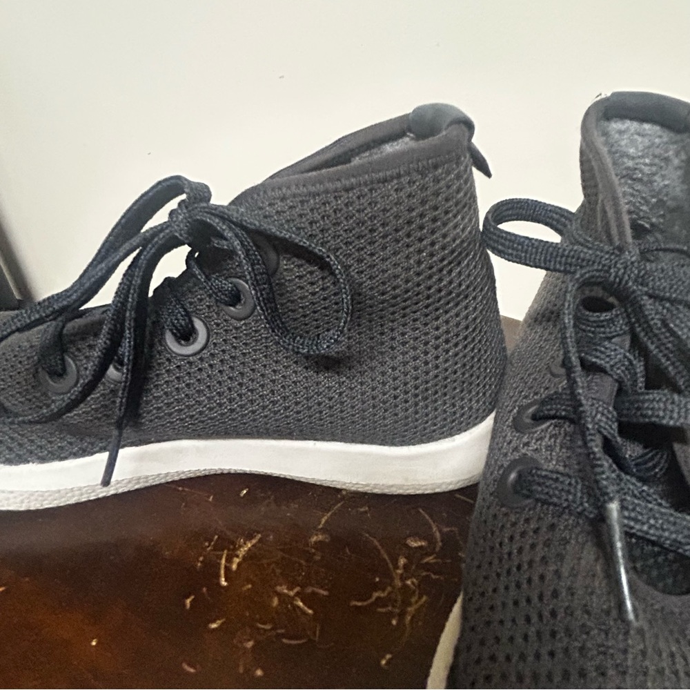 Allbirds Tree Topper Mid Top W7 Charcoal Lace Up Sneakers Wool Runner Shoes ECO - Picture 3 of 9